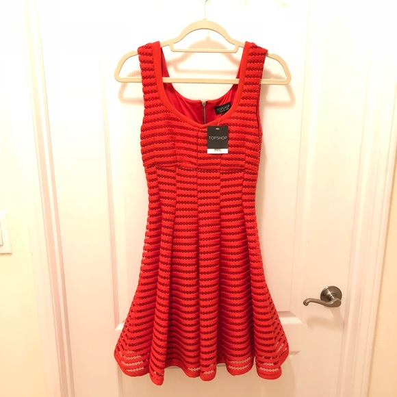 Red Topshop Cocktail Dress (UNWORN W/ TAGS) - Picture 1 of 3